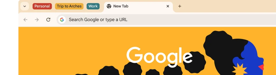 Chrome 标签组：将个人、旅行和工作标签页分类